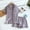 Purple, variant on Women Crepe Summer Thin Soft Seersucker Lapel Short Sleeved Shorts Loving Home Wear Pajamas Set Jumpsuit Pajamas for Women Women Pajamas Set Pajamas Shop Store Plaid Pajama Set for Women Women Pajamas