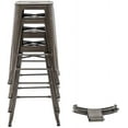 thumbnail image 5 of Andeworld 24" Low Back Metal Counter Stool Height Bar Stools [Set of 4] Barstools, Bronze, 5 of 6