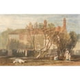 thumbnail image 2 of Joseph Mallord William Turner 14x11 Black Ornate Wood Framed Double Matted Museum Art Print Titled: Steeton Manor House, Near Farnley (Between 1815 and 1818), 2 of 5
