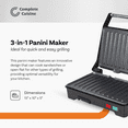 thumbnail image 2 of Open Box Complete Cuisine CC-PN1200 Nonstick Panini Maker Sandwich Press, 2 of 10