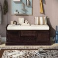 thumbnail image 1 of Storage Bench With 4 Doors & Adjustable Shelves, Shoe Storage Bench For Entryway, Living Room, Mudroom (Espresso), 1 of 8