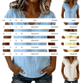 thumbnail image 3 of WCJM Beach Vacation Lace Trim Blouse Women V Neck Short Sleeve 2026 Summer Casual (Yellow,M), 3 of 9