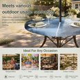 thumbnail image 5 of Round Outdoor Tablecloth with Umbrella Hole and Zipper, Navy Blue Grey Tablecloth with Elastic Waterproof, Modern Ombre Oil Painted Abstract Art Patio Table Covers for 36" - 44" Picnic Pool Tables, 5 of 8