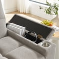 thumbnail image 5 of Tulib 3-in-1 Convertible Sofa Bed, Pull Out Loveseat Couch with Adjustable Backrest/USB Charging Ports/Cup Holder/Swivel Side Table, Perfect for Living Room, Khaki, 5 of 10