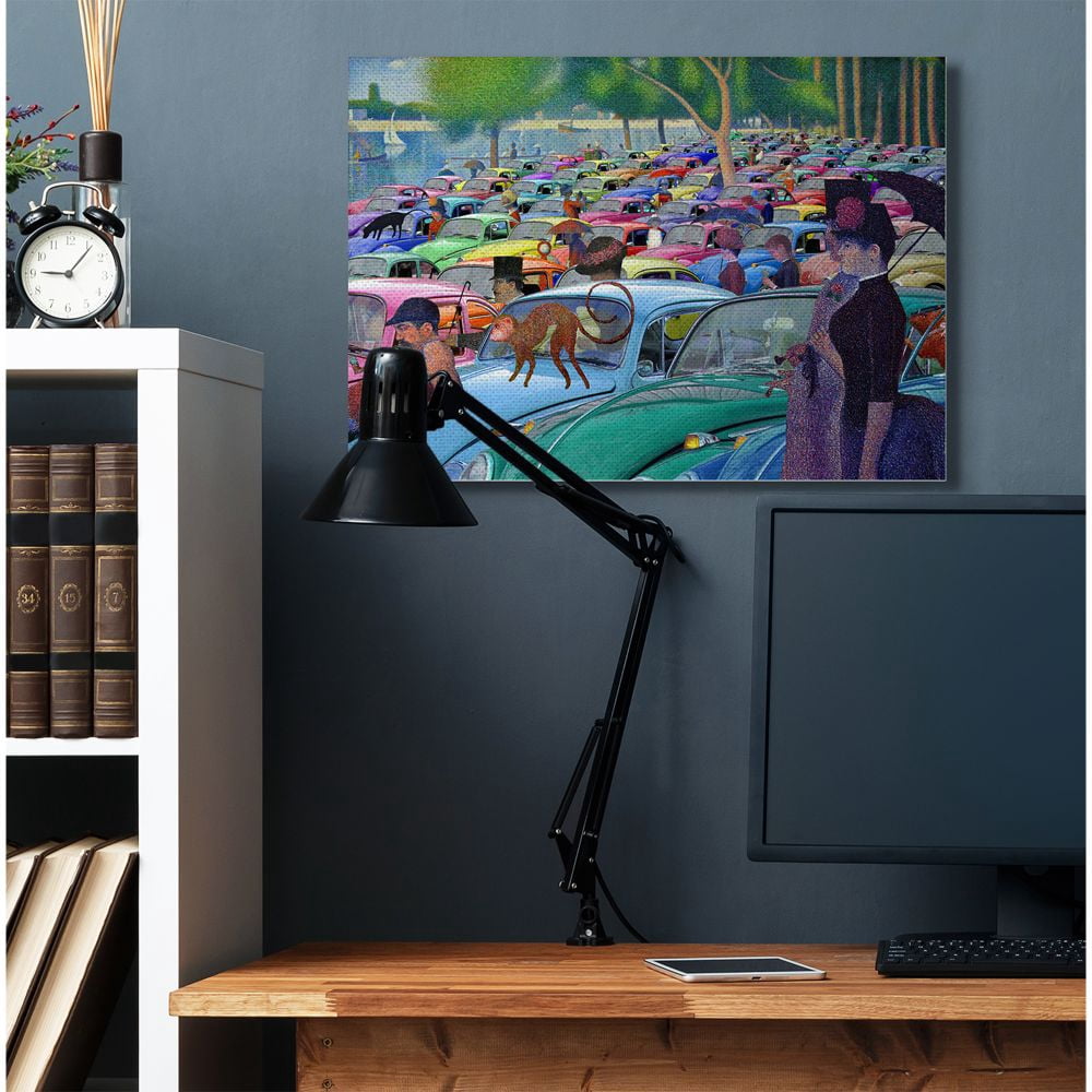 Stupell Industries Walk in the Car Park Traditional Painting Parody Canvas Wall Art Design by Barry Kite, 30" x 40"
