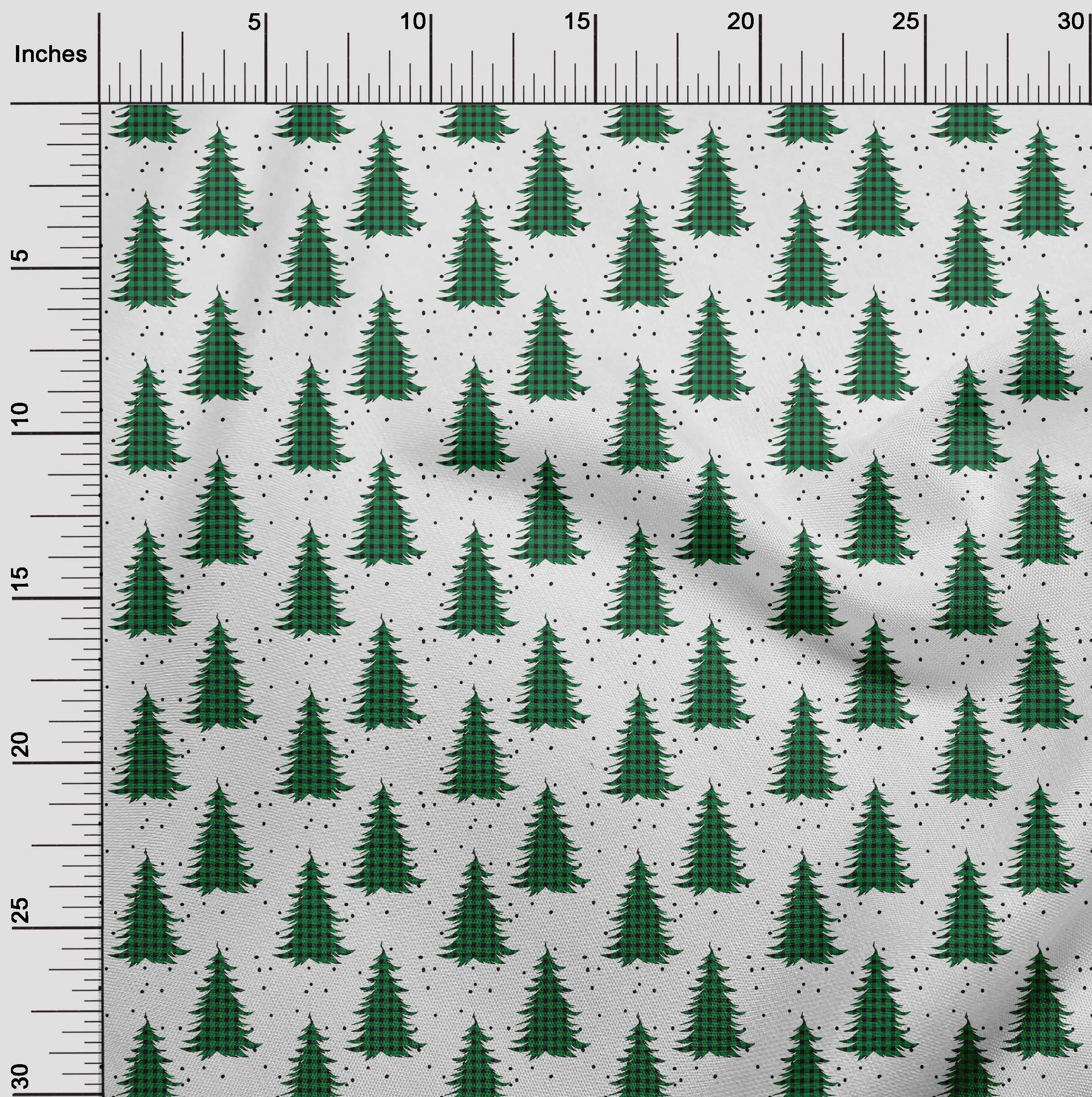 oneOone Cotton Jersey Green Fabric Merry Christmas Craft Projects Decor Fabric Printed By The Yard 58 Inch Wide-SCG