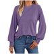 thumbnail image 2 of Heisall Womens Sweatshirts Round Neck Long Sleeve Fall Winter Casual Solid Color Tops 2025 New Arrival Fashion, 2 of 6