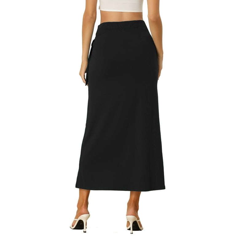 High waist a line skirt with elastic waist 4362 High waist a line skirt with elastic waist 4362