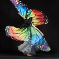 thumbnail image 4 of Disfraz de Ángel Mariposa Colorida Salvador Disfraz de ala para danza del vientre, 4 of 10