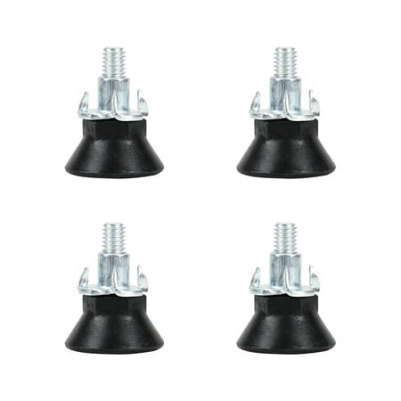 M6 x 18 x 25mm Leveling Feet Adjustable Leveler Protector for Table Leg 4pcs