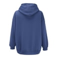 thumbnail image 4 of Pavied Essentials Hoodie Long Sleeve Tops Women's Zip Up Hoodies Casual Track Jackets With Pockets Oversized Hoodie Fall Outfits Navy 5XL, 4 of 4
