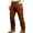 Brown, variant on Cargo Pants for Men Cotton Relaxed Fit No Belt Work Trousers 4 Deep Pockets Work Tactical Hiking Pants, Black L