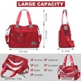 thumbnail image 4 of Bolso de mano para mujer,Bolso de hombro con múltiples bolsillos,Bolso de enfermera para el trabajo,Bolso cruzado grande,Bolso con asa superior de nailon de moda, 4 of 5