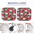 thumbnail image 6 of Haiem Skull and Roses Car Windshield Sun Shade (2 Pieces) Foldable Windshield Sun Shade Car Accessories for Truck SUV Pickup-Large, 6 of 7