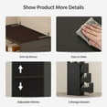 thumbnail image 6 of LAUSAINT HOME Bathroom Storage Cabinet, Tall Thin Black Storage with 2 Adjustable Shelves & 3-level Drawers for Home, Kitchen, 6 of 10