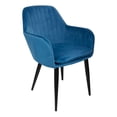 thumbnail image 1 of Sillón Comedor Eames Tapizado Rack & Pack  Azul Terciopelo Sala Habitación, 1 of 4