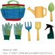 thumbnail image 2 of Juego de juguetes de playa para niños, cubo de playa, regadera, pala, rastrillo, guantes de jardinería, Kit de herramientas para exteriores con bolsa de transporte para niños y niños, 2 of 5