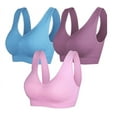 thumbnail image 4 of Somnr Bra Womens 3 Pack - Wireless Bra for Women, Solid Color Seamless Bra, 4 of 7