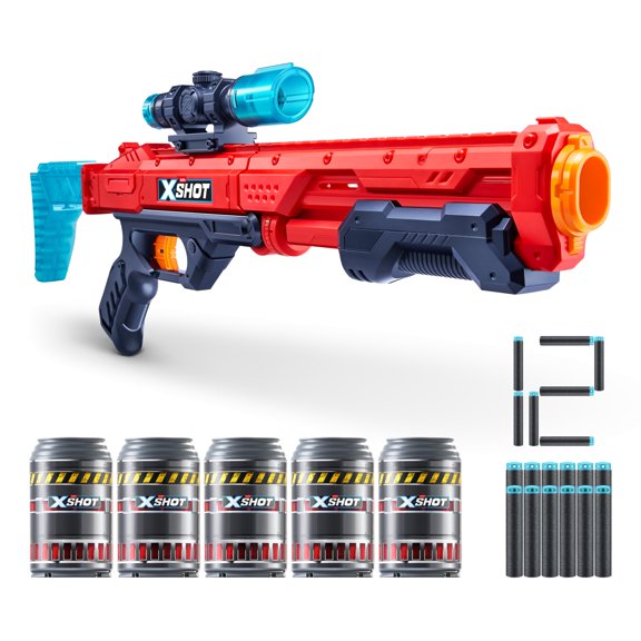 Dart Blaster XShot Excel Hawk Eye con 5 objetivos y 12 dardos rojos