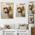 thumbnail image 4 of Designart "Silhouetted Minimalism: Monkey I" Animals Monkey Floater Framed Wall Decor, 4 of 5