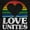 Black, variant on Inspirational Love Unites Gay Rainbow Womens Fitted Plus Size Graphic Tee Brisco Brands 2X