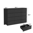 thumbnail image 2 of FFZ 12 Drawer Double Dresser, Black Wood Modern Storage Chest With Large Space For Bedroom, 2 of 4