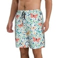 thumbnail image 2 of Kdxio Butterflies Pattern Mens Casual Shorts - Drawstring Summer Beach Sports Shorts for Men, 2 of 9