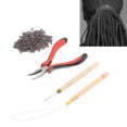 thumbnail image 4 of Set, Easy To Hold Silicone Ring Aluminum Composite Wood  Tools  For Extending Hair 3#, 4 of 8