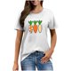 thumbnail image 1 of Mujeres Manga Corta de Verano Tops Pascua Impresa Cuello Redondo, Blusa de Moda Casual para la Primavera, 1 of 5