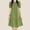 Army Green, variant on Wrap Dress Women's Dresses Button Down Peplum Midi Dresses Petticoat Short Sleeve Crew Neck Green Mid-Length Adaptable Womens Dresses Casual L