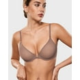 thumbnail image 2 of Women's Cosnufy Sheer Front Closure Bra Demi Sexy Seamless Unlined Mesh Underwire Bra, 2 of 6