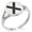 Silver, variant on Stainless Steel Niwa Samurai Crest Minimalist Oval Top Polished Statement Signet Ring