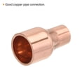 thumbnail image 5 of Uxcell Reducing Copper Coupling Fitting Straight with Sweat End, 1/2 x 1/4 Inch ID for Refrigeration Adapter, 5 of 6