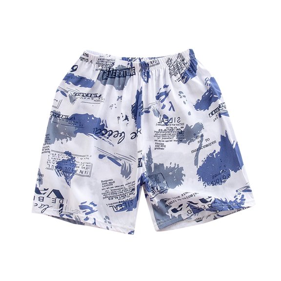 Toddler Pants Kids Girls' Printed Beach Bathing Suit Boys' Swimming Trunks Swimwear Shorts Baby Shorts White 18 Months-24 Months