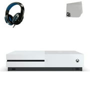Microsoft 234-00051 Xbox One S White 1TB Only Gaming Console With Headset BOLT AXTION Bundle Like New