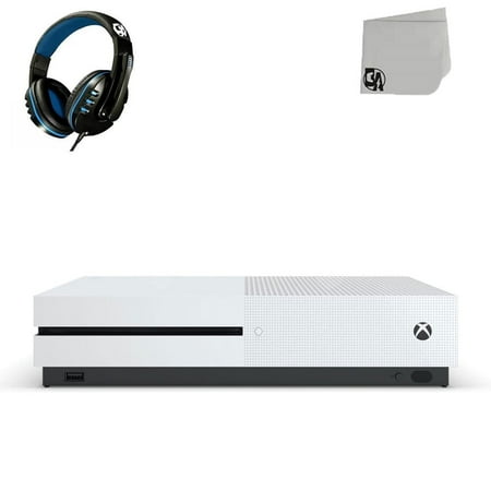 Microsoft 234-00051 Xbox One S White 1TB Only Gaming Console With Headset BOLT AXTION Bundle Like New