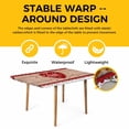 thumbnail image 4 of Valentine's Day Table Cloths for 6 Foot Rectangle Tables, Red Love Heart Roses Romantic Vintage Patio Waterproof Elastic Fitted Tablecloths, Washable Rectangular Table Cover for Camping, 4 of 8