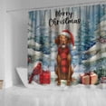 thumbnail image 4 of Merry Christmas Vizsla Enjoys Woofmas Winter Xmas Holiday Shower Curtain Vizslas Dog Lover Gifts Idea Waterproof Bathroom Bathtub Curtain - 02022, 4 of 5