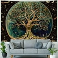 thumbnail image 4 of Shiartex Moon Phase Tree of Life Tapestry Nature Flower Plant Butterfly Tapestries Boho Mandala Spiritual Tapestry Aesthetic Wall Hanging for Home Decor Bedroom Living Room Dorm Decor  40x60inch, 4 of 6