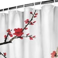 thumbnail image 4 of Waterproof Watercolor Plant Shower Curtain 72x84 Inch Leaves with Floral Polyester Unique Shower Curtain for Bathroom Hotel Home Decor with 12 Plastic Hooks, 4 of 5