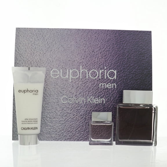 Euphoria By Calvin Klein For Men Set: EDT EDT ASB (3.3oz 0.5oz 3.3oz) NEW