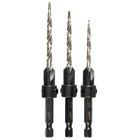 UPC: 0045242540341 | Milwaukee-48-13-5003 #6/#8/#10 3Pc Countersink Set