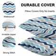 thumbnail image 5 of Outdoor Waterproof Throw Pillow Covers Set of 2 Blue Grey Water Ripples Decorative Pillowcases Square Outdoor Pillows Cushion Case 16x16 Inch Striped Patio Pillows for Couch Sofa Bed Garden, 5 of 9