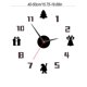 thumbnail image 5 of Reloj de pared navideño 3D que brilla en la oscuridad, acrílico sin marco, silencioso, para el hogar, la oficina, el dormitorio, la sala de estar, reloj analógico digital, decoración., 5 of 7