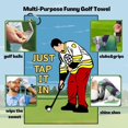 thumbnail image 4 of Aikiprety Divertida Toalla De Golf Impresa, Divertida Toalla De Golf Para Bolsas De Golf Con Clip, Regalo De Golf Para Hombres, Marido, Novio, Papá, Cumpleaños, Navidad, Regalos Para Fanáticos, Simple, 4 of 5