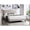 Light Brown, variant on Grey Platform Queen Bed | With Velvet Headboard, Bedroom, No Box Spring, Cozy