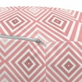 thumbnail image 2 of Geometric Pouf Cover with Zipper, Diamond Shaped Enlarging Forms Rhombus with Simple Striped Lines Image, Soft Decorative Fabric Unstuffed Case, 30" W X 17.3" L, Pale Pink, by Ambesonne, 2 of 3