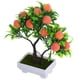 thumbnail image 4 of Bonsái artificial de durazno en maceta, planta en maceta, árbol frutal falso, planta artificial decorativa, 4 of 7