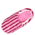 thumbnail image 2 of Fnooota Womens Fuzzy Slippers, Winter Warm Non Slip Stripe House Slippers Home Shoes Pink Size 10-10.5, 2 of 6