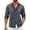 Grey, variant on Mens Shirts Printed Short Sleeve V Neck Casual Loose Shirts for Men Khaki S